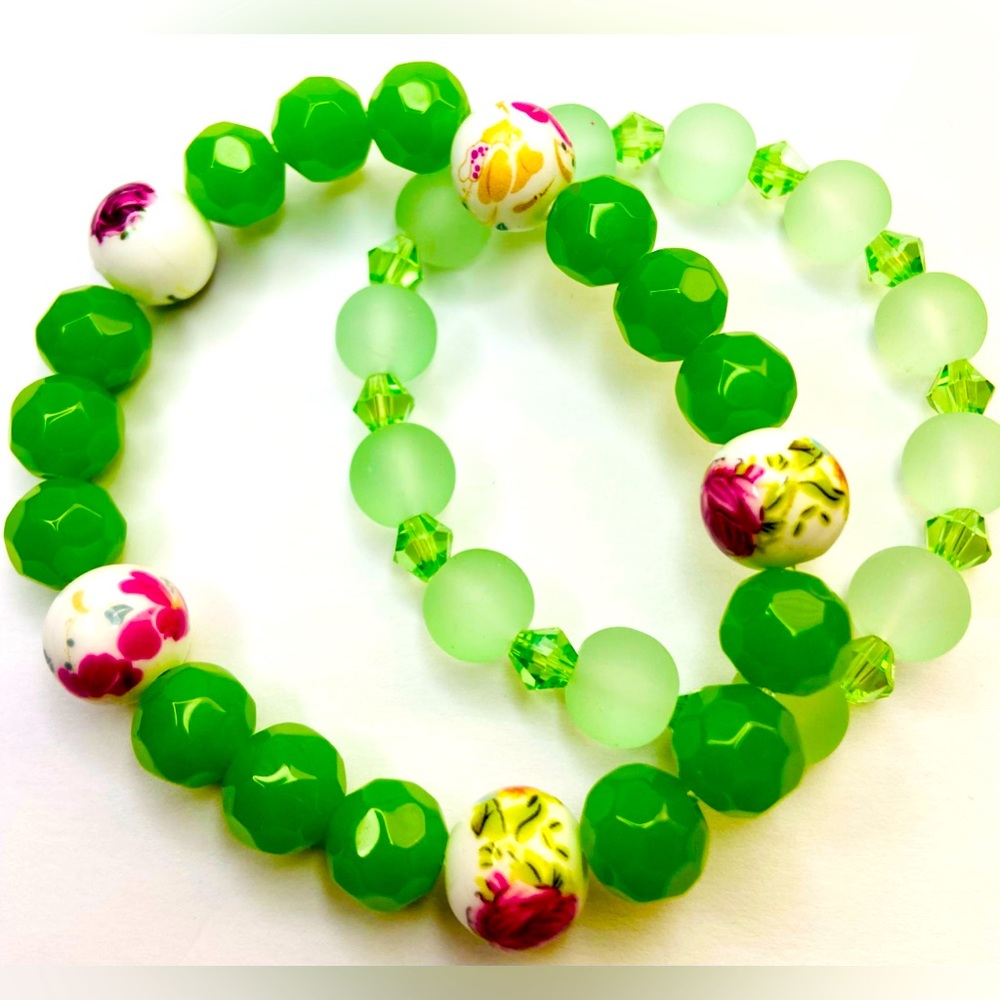 NEW FLORAL ACCENT BRACELET SET